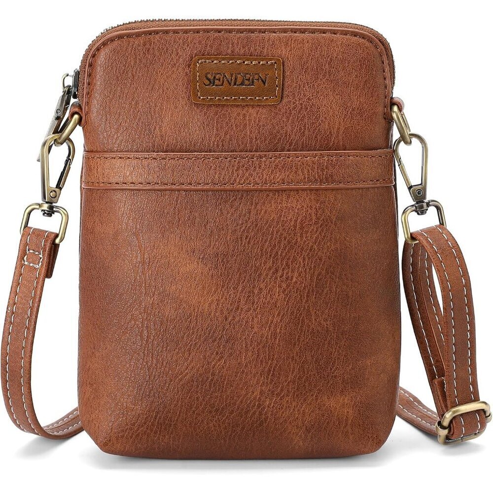 Cell Phone Purse Small Crossbody Bag Women Vegan Leather Adjustable Strap
